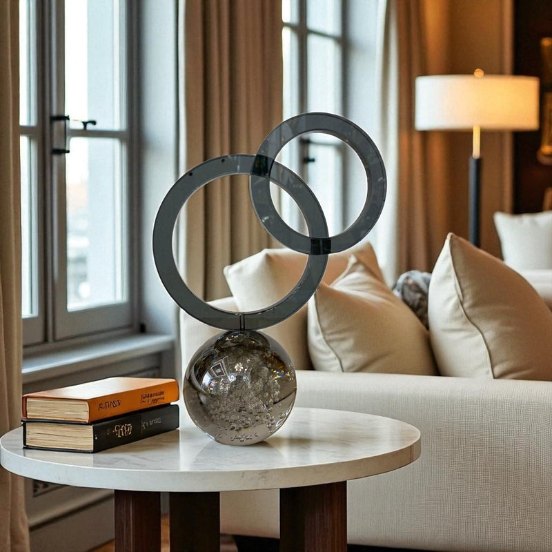 Eclipse Harmony Modern Crystal Sculpture