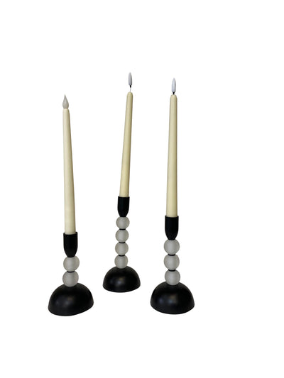 The Plunger Frosted Candle Stand Trio