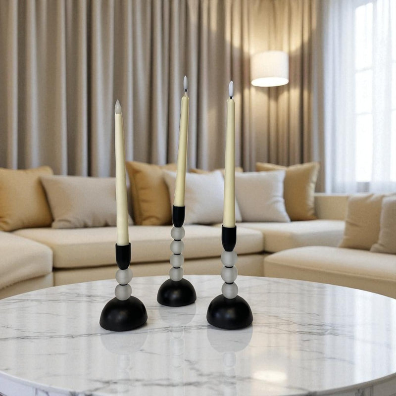The Plunger Frosted Candle Stand Trio