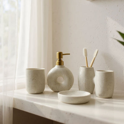ZenStone Ceramic Bathroom Set