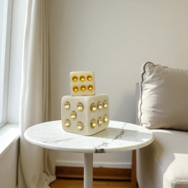 Golden Symmetry Cubes – Fibre Dices Ornament