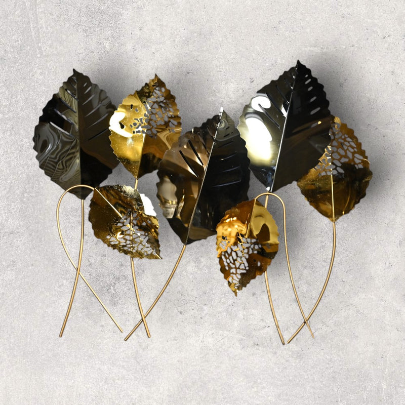 Metallic Leaf Elegance Wall Art