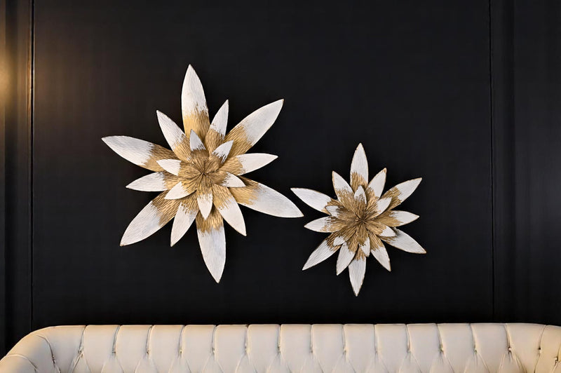 Golden Bloom Metallic Wall Art