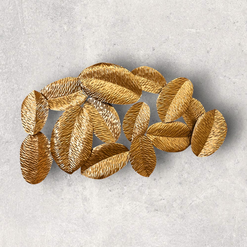 Golden Leaf Wall Motive Art