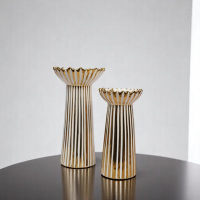 Ceramic Glow Candle Stands Set