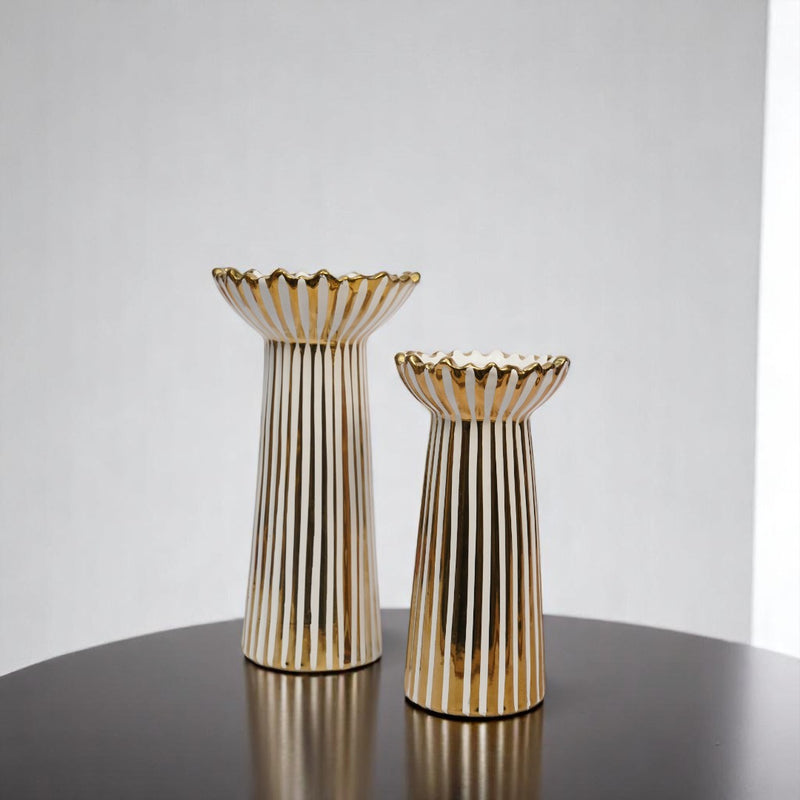 Ceramic Glow Candle Stands Set