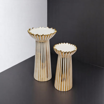 Ceramic Glow Candle Stands Set