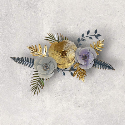 Multi Floral Metal Wall Art