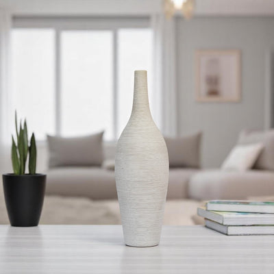 White Art Ceramic Flower Vase