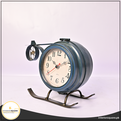 Vintage Noir Shield Table Clock
