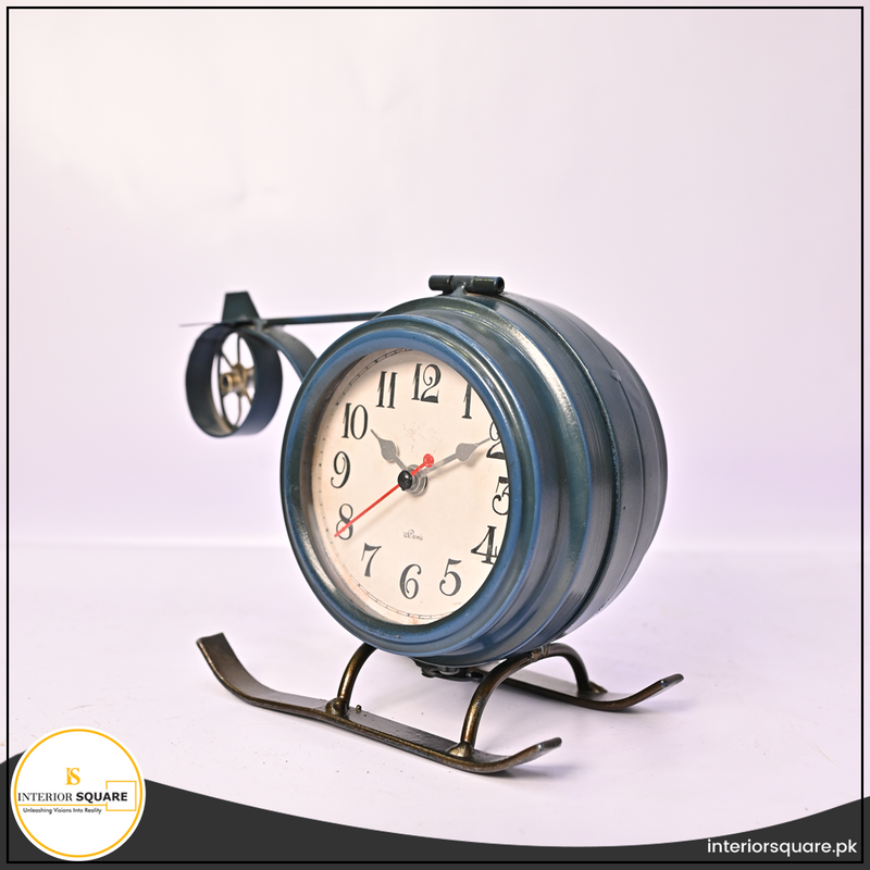 Vintage Noir Shield Table Clock