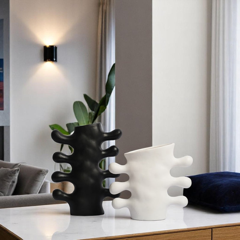 Minimalist Unglazed Ceramic Vases