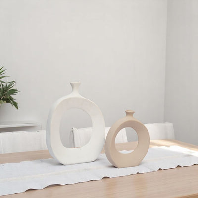 Ethereal Loop Ceramic Vase Set