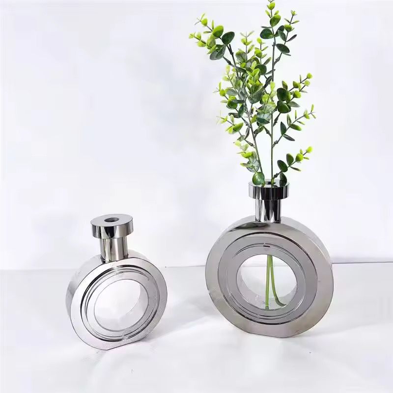 Modern Round Crystal Accent Vase