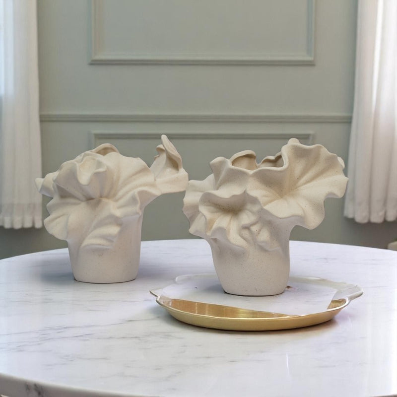 Blooming Wave Ceramic Vases