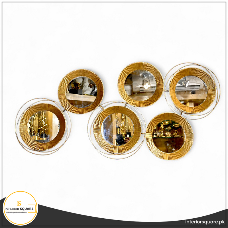 Three-Dimensional Golden Wall Hanging Miror