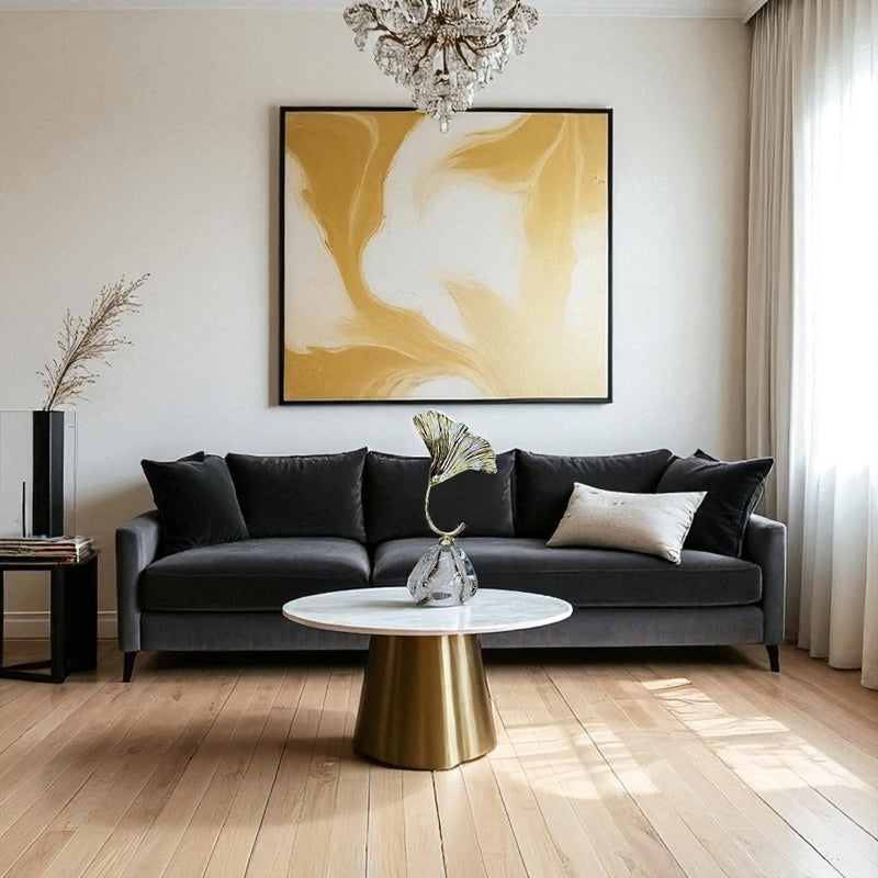 Gold Geometric Metallic Leaf