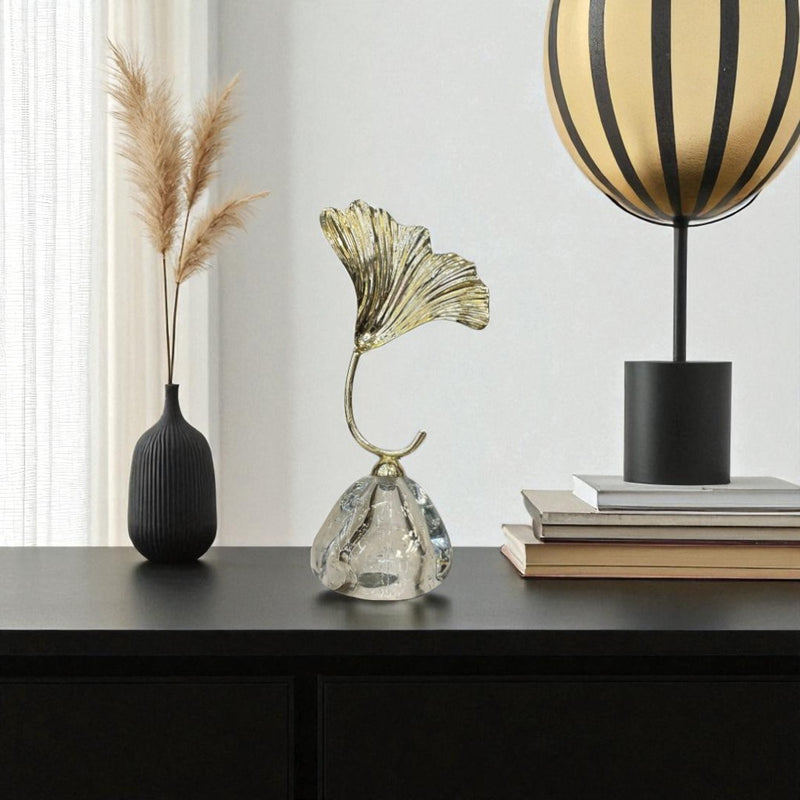 Gold Geometric Metallic Leaf