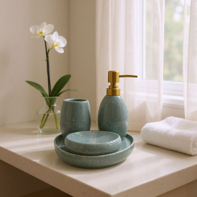 Ocean Breeze Ceramic Bathroom Set