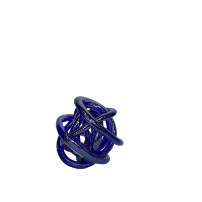Azure Abstract Knot Glass Sculpture