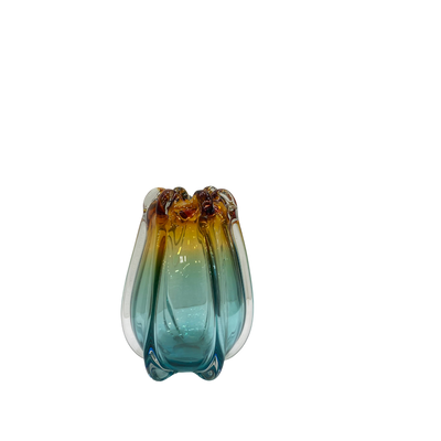 Heavy Italian Multi Color Glass Vase