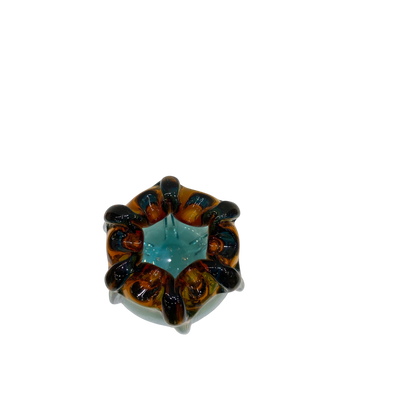 Heavy Italian Multi Color Glass Vase
