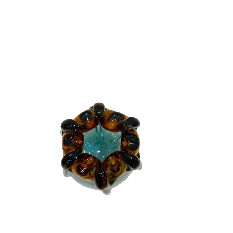 Heavy Italian Multi Color Glass Vase