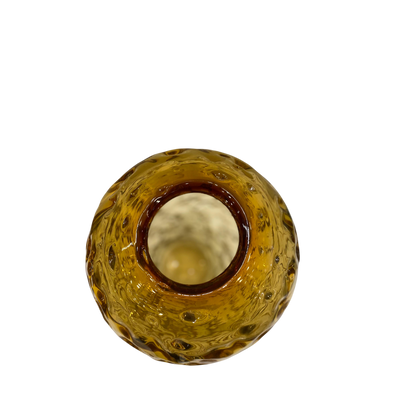 Heavy Orange Italian Glass Vase