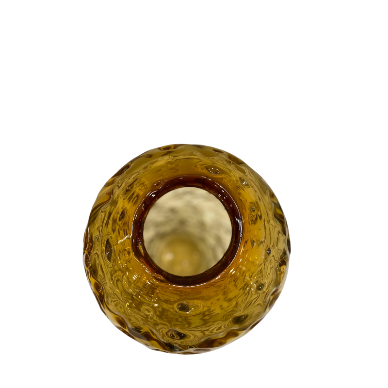 Heavy Orange Italian Glass Vase