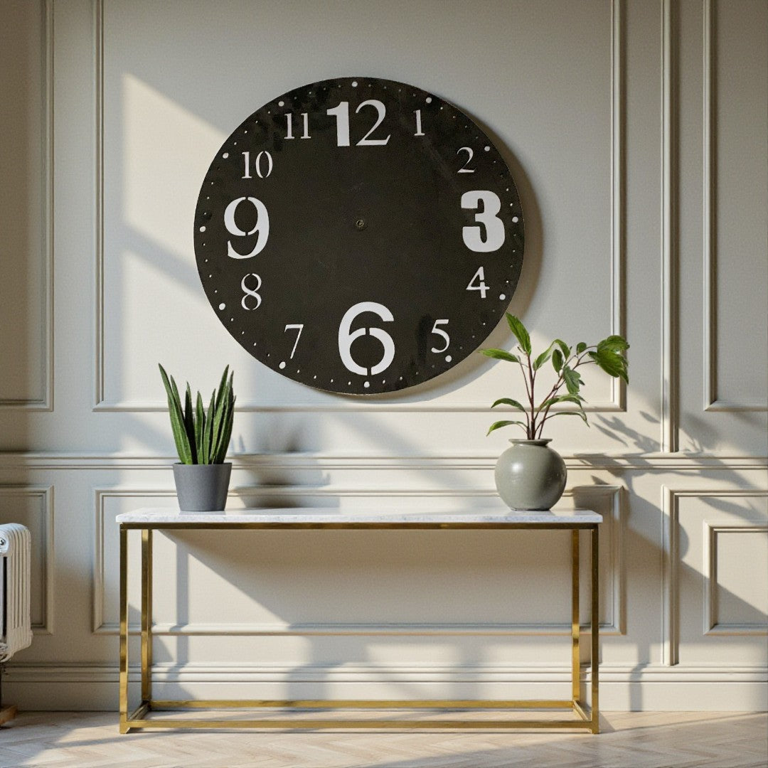 Metallic Nova Roman Wall Clock – Interior Square