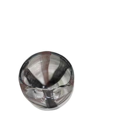 Heavy Grey-Pink Shadow Glass Vase