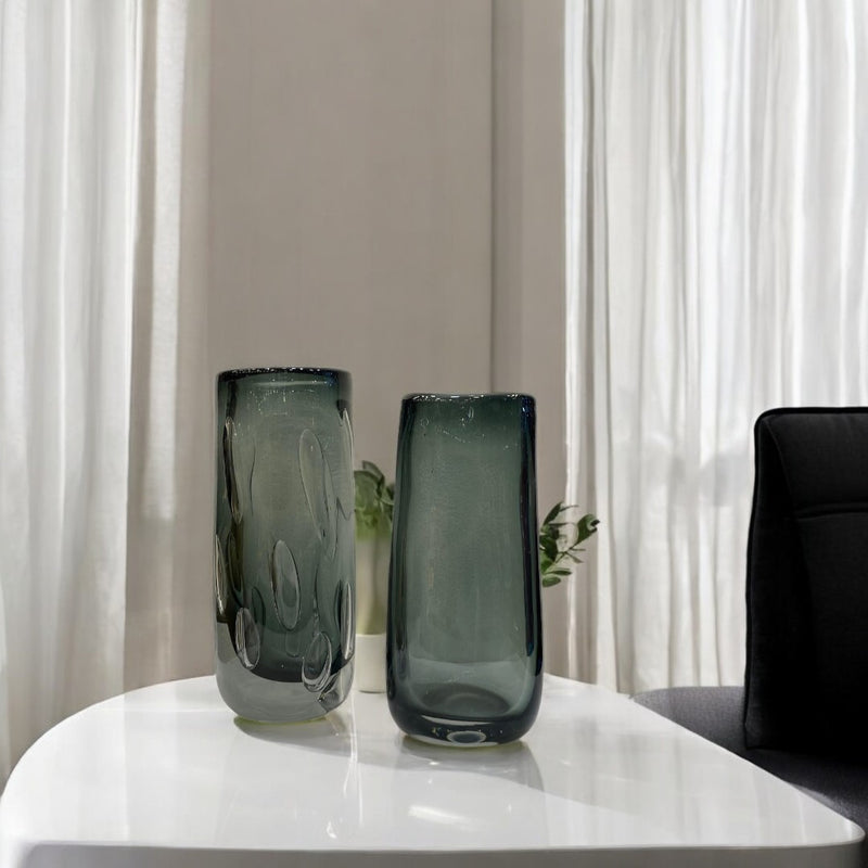 Luxury Grey Gradient Glass Vases