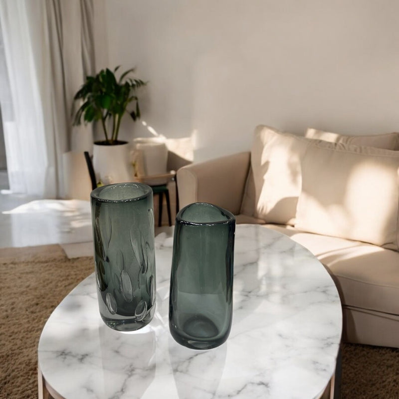 Luxury Grey Gradient Glass Vases