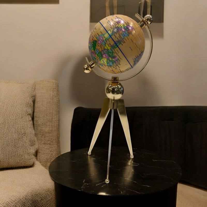 Modern Metallic Table Globe