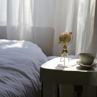 Modern Metallic Table Globe