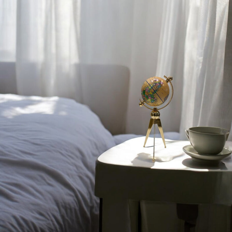 Modern Metallic Table Globe