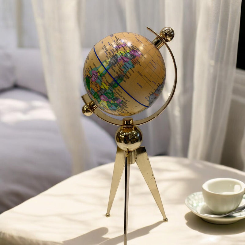 Modern Metallic Table Globe