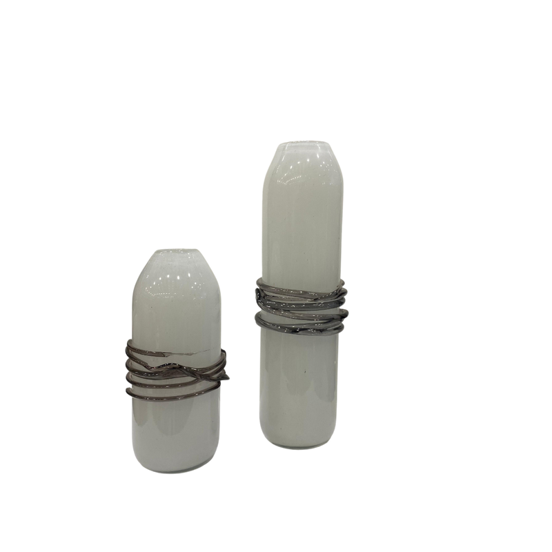 Modern Artisan Heavy Glass Vases
