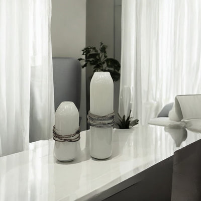 Modern Artisan Heavy Glass Vases