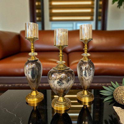 Mosaic Baroque Luxe Candle Holders