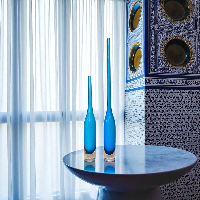 Sleek Tall Glass Vases