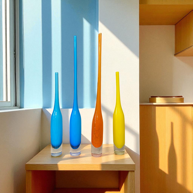 Sleek Tall Glass Vases