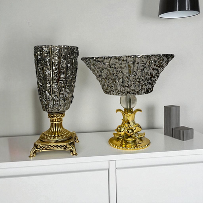 Pair of Cut-Glass Murano Bowls