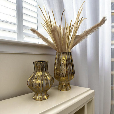 Golden Radiance Decorative Vases