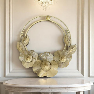 Floral Radiance Metal Wall Motive