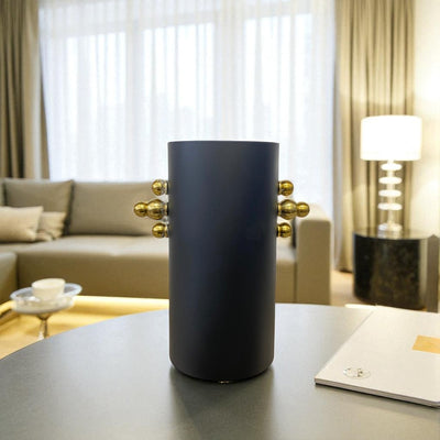 Aurelia Black & Gold Metallic Vase