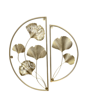 Metallic Leaf Wall Decorative Piece