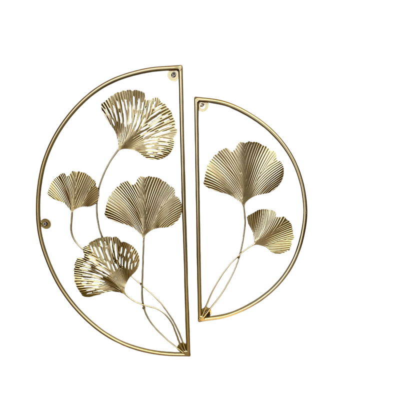 Metallic Leaf Wall Decorative Piece