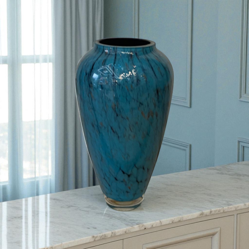 Glass Vase Trio with Floral Accent Set