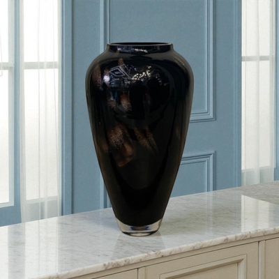 Glass Vase Trio with Floral Accent Set